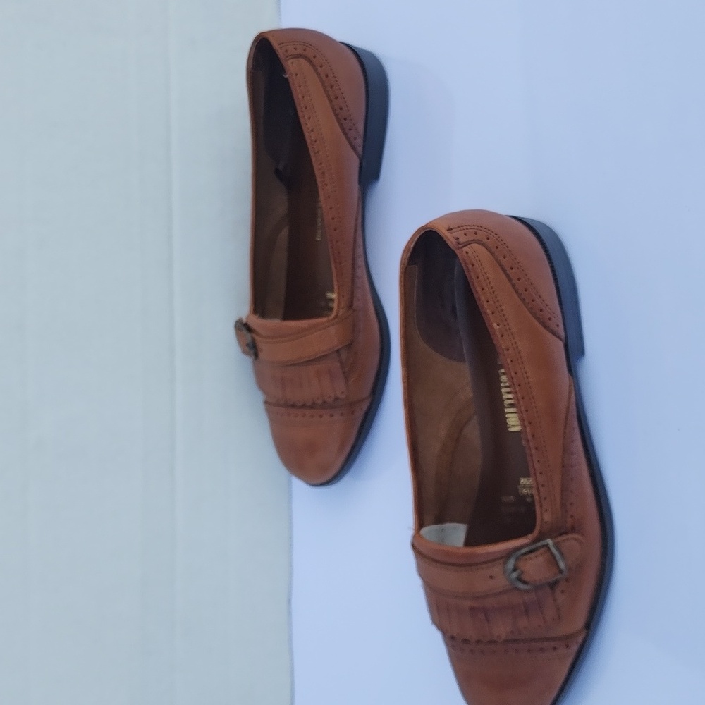 The Leather Collection Brown Leather Women Flat Shoes Size 6.5 - Picture 9 of 15
